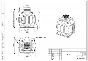 Пластиковый колодец связи КС-5 с каркасом, с крышкой D560 мм 7